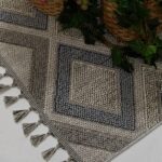 Dekorenti Bukle 1402 Gri - Geometrik Desenli Tozumaz Halı