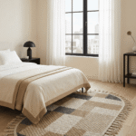 Dekorenti Bukle 1406 Sarı Oval – Geometrik Desenli Tozumaz Halı