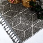 Dekorenti Bukle 1408 Gri - Üç Boyutlu Geometrik Desenli Tozumaz Halı