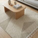 Dekorenti Bukle 1413 Bej – Geometrik Çizgili Bukle Halı