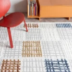 Dekorenti Polo 7808 Multi - Modern Dokulu Kare Desenli Halı