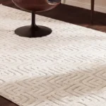 Dekorenti Prag 9209 Krem – Modern Örgü Saçaklı Yumuşak Tuşeli İskandinav Halı
