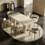 Dekorenti Step 2201 Krem Oval - Yumuşak Tozumaz  Dayanıklı Modern Halı