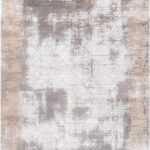 Romans Naturel 1708 Gri Vizon - Geometrik Desenli Çerçeveli Halı
