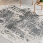Romans Sembol 2908 Gri Halı - Eskitme Desenli Akrilik Salon Halısı