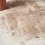 Romans Sembol 2909 Bej Halı - Eskitme Desenli Salon Halısı